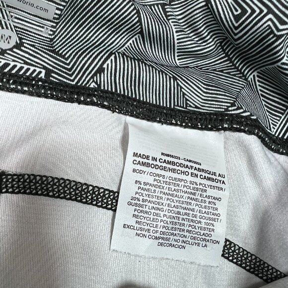 Nike Dri-Fit Leggings Black White Cropped Drawstring Zip Pocket Women’s Medium - Picture 12 of 12